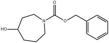 4-ヒドロキシアゼパン-1-カルボン酸ベンジル 化学構造式