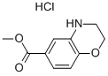 3,4-DIHYDRO-2H-BENZO[1,4]OXAZINE-6-CARBOXYLIC ACID METHYL ESTER HYDROCHLORIDE 化学構造式