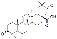3,21-ジオキソオレアナ-9(11),12-ジエン-28-酸 化学構造式