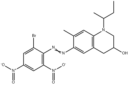 6-[(2-Bromo-4,6-dinitrophenyl)azo]-1,2,3,4-tetrahydro-7-methyl-1-(sec-butyl)-3-quinolinol,6486-13-1,结构式