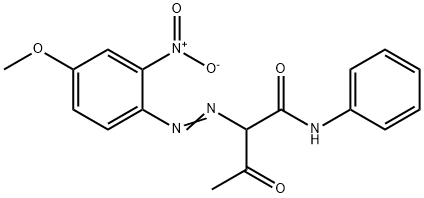 2-(4-メトキシ-2-ニトロフェニルアゾ)-3-オキソ-N-フェニルブタンアミド 化学構造式