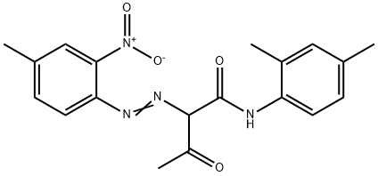 N-(2,4-dimethylphenyl)-2-[(4-methyl-2-nitrophenyl)azo]-3-oxobutyramide Structure