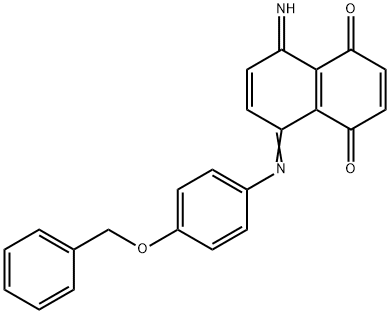 5,8-Dihydro-5-imino-8-[[4-(phenylmethoxy)phenyl]imino]-1,4-naphthalenedione,6486-71-1,结构式