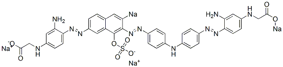 6487-02-1 N-[3-Amino-4-[[7-[[4-[[4-[[2-amino-4-[(sodiooxycarbonylmethyl)amino]phenyl]azo]phenyl]amino]phenyl]azo]-8-hydroxy-6-sodiosulfo-2-naphthalenyl]azo]phenyl]glycine sodium salt