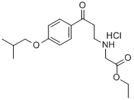 N-(3-(4-(2-Methylpropoxy)phenyl)-3-oxopropyl)glycine ethyl ester hydro chloride Structure