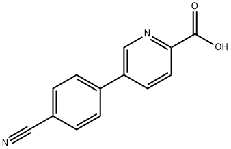 5-(4-氰基苯基)皮考啉酸 结构式