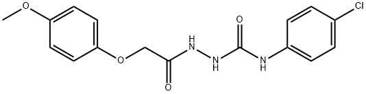 N-(4-chlorophenyl)-2-[2-(4-methoxyphenoxy)acetyl]-1-hydrazinecarboxamide Struktur