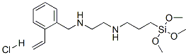 N'-[3-(trimethoxysilyl)propyl]-N-[(vinylphenyl)methyl]ethylenediamine hydrochloride Structure
