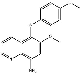 6-Methoxy-5-[(4-methoxyphenyl)sulfanyl]-8-quinolinamine Structure