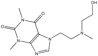 3,7-Dihydro-7-[2-[(2-hydroxyethyl)methylamino]ethyl]-1,3-dimethyl-1H-purine-2,6-dione Struktur