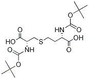 3,3'-disulfanediylbis(2-(tert-butoxycarbonylamino)propanoic acid) Structure