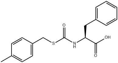 N-(4-methylbenzylthiocarbonyl)phenylalanine 结构式