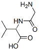 2-(2-氨基乙酰氨)-3-甲基丁酸 结构式