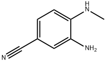 3-氨基-4-(甲胺基)苯腈,64910-46-9,结构式