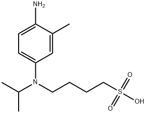 4-[(4-amino-m-tolyl)(isopropyl)amino]butane-1-sulphonic acid 结构式