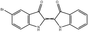 5-溴-2-1,3-二氢-3-氧代-2H-吲哚-2-亚基-1,2-二氢-3H-吲哚-3-酮 结构式