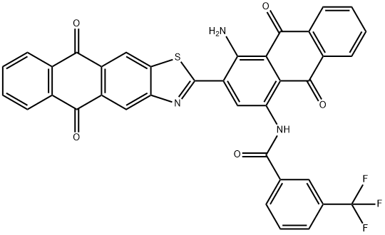 N-[4-amino-3-(5,10-dihydro-5,10-dioxoanthra[2,3-d]thiazol-2-yl)-9,10-dihydro-9,10-dioxo-1-anthryl]-3-(trifluoromethyl)benzamide 