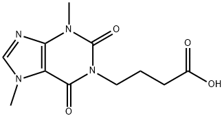 1-(3-CARBOXYPROPYL)3,7-DIMETHYL XANTHINE,6493-07-8,结构式