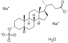 3ALPHA-HYDROXY-5BETA-CHOLAN-24-OIC ACID 3-SULFATE DISODIUM SALT HYDRATE 化学構造式