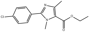 2-(4-CHLOROPHENYL)-1,4-DIMETHYL-1H-IMIDAZOLE-5-CARBOXYLIC ACID ETHYL ESTER,649557-67-5,结构式