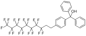 1-[4-(1H,1H,2H,2H-Perfluorodecyl)phenyl)-1,1-diphenylmethanol Structure