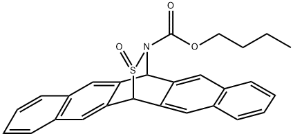 Soluble  pentacene  precursor,  6,13-Dihydro-13,6-(epithioimino)pentacene-16-carboxylic  acid,  butyl  ester,  15-oxide 化学構造式