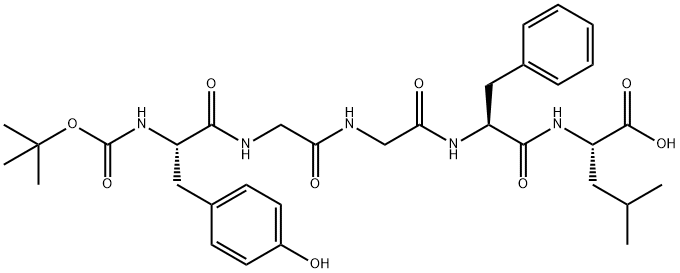 Boc-[Leu5]エンケファリン 化学構造式