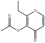 3-Acetyloxy-2-ethyl-4H-pyran-4-one Struktur