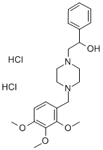 alpha-Phenyl-4-((2,3,4-trimethoxyphenyl)methyl)-1-piperazineethanol di hydrochloride Struktur