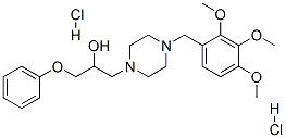 1-phenoxy-3-[4-[(2,3,4-trimethoxyphenyl)methyl]piperazin-1-yl]propan-2 -ol dihydrochloride 结构式