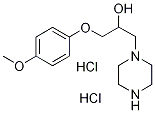 1-(4-Methoxy-phenoxy)-3-piperazin-1-yl-propan-2-ol dihydrochloride Struktur