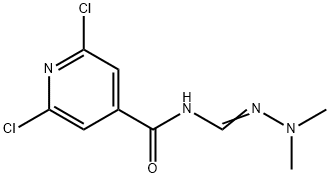 2,6-Dichloro-N-(N,N-dimethylcarbamimidoyl)pyridine-4-carboxamide, 2-[(2,6-Dichloropyridin-4-yl)carbonyl]-1,1-dimethylguanidine Structure