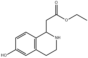 1-Isoquinolineacetic  acid,1,2,3,4-tetrahydro-6-hydroxy-,ethyl  ester,649722-04-3,结构式