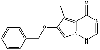 Pyrrolo[2,1-f][1,2,4]triazin-4(1H)-one, 5-methyl-6-(phenylmethoxy)- 化学構造式