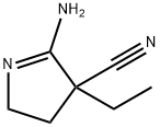 5-aMino-4-ethyl-3,4-dihydro-2H-Pyrrole-4-carbonitrile 结构式