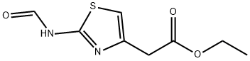 Ethyl 2-formamidothiazol-4-acetate Struktur