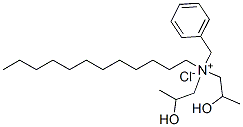 benzyldodecylbis(2-hydroxypropyl)ammonium chloride Struktur