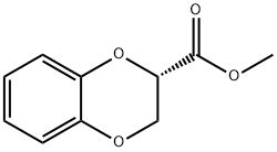 1,4-Benzodioxin-2-carboxylic acid, 2,3-dihydro-, Methyl ester, (2S)- 化学構造式