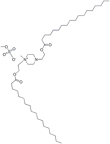 1-methyl-1,4-bis[2-[(1-oxooctadecyl)oxy]ethyl]piperazinium methyl sulphate ,65060-32-4,结构式