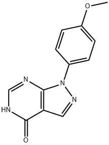 1-(4-methoxyphenyl)-1,7-dihydro-4H-pyrazolo[3,4-d]pyrimidin-4-one 化学構造式