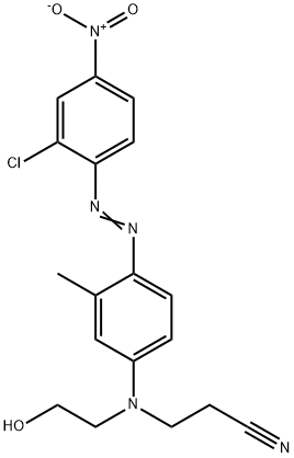 3-[[4-[(2-氯-4-硝基苯基)偶氮]-3-甲基苯基](2-羟基乙基)氨基]丙腈,65086-47-7,结构式
