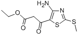 3-[4-氨基-2-(甲硫基)-5-噻唑基]-3-氧代丙酸乙酯,65095-75-2,结构式