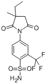 4-(3-Ethyl-3-methyl-2,5-dioxopyrrolidin-1-yl)-2-(trifluoromethyl)benzenesulfonamide 结构式