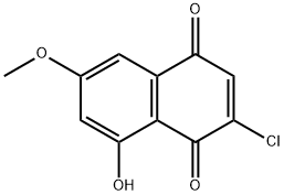 3-氯-5-羟基-7-甲氧基萘醌 结构式