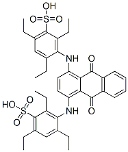 3,3'-[[(9,10-ジヒドロ-9,10-ジオキソアントラセン)-1,4-ジイル]ジイミノ]ビス(2,4,6-トリエチルベンゼンスルホン酸) 化学構造式