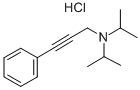 2-Propyn-1-amine, N,N-bis(1-methylethyl)-3-phenyl-, hydrochloride Struktur