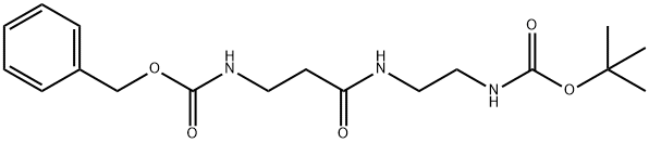 11-Oxa-2,6,9-triazatridecanoic acid, 12,12-dimethyl-5,10-dioxo-, phenylmethyl ester (9CI) Struktur