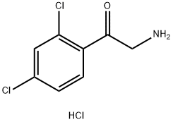 2-AMINO-1-(2,4-DICHLORO-PHENYL)-ETHANONE HYDROCHLORIDE 化学構造式