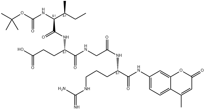 BOC-ILE-GLU-GLY-ARG-AMC,65147-06-0,结构式