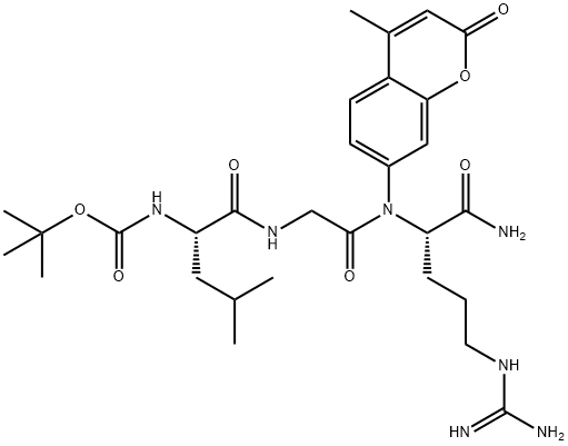 BOC-LEU-GLY-ARG-AMC ACETATE SALT Structure